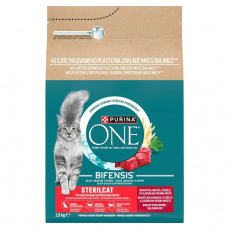 PURINA One Bifensis Sterilcat rich in beef - dry cat food - 2,8kg