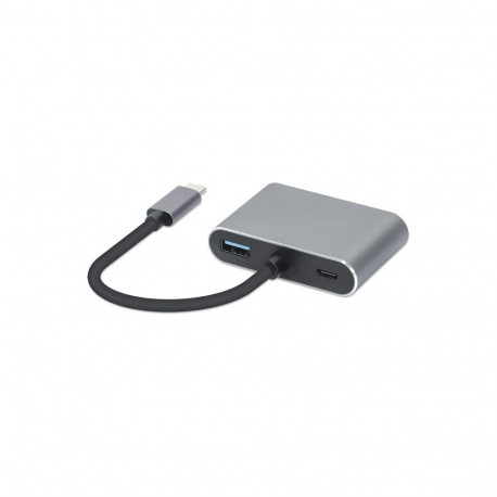 iBox USB-C jaotur 4-ühes USB 3.0 PD 100W HDMI 4K 30Hz VGA Full HD