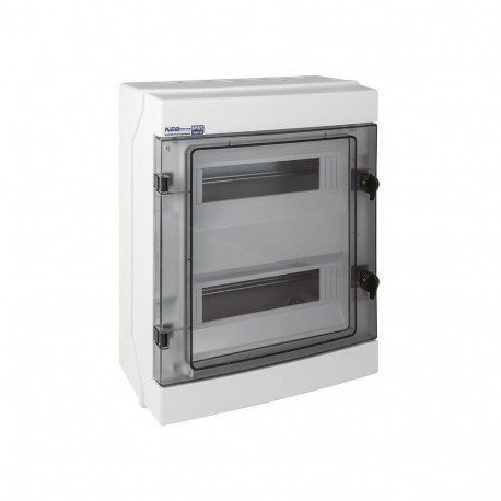 Modular hermetic switchgear (500V AC, 1000V DC) 2x12 surface-mounted (N+PE) IP65 RH-24