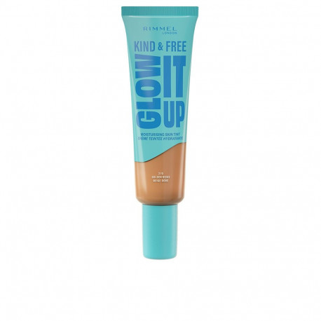 RIMMEL LONDON KIND & FREE GLOW IT UP base líquida #210-Golden Beige 30 ml