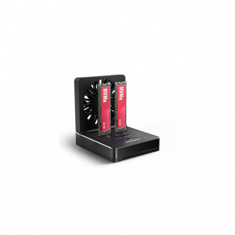 Axagon ADSA-M2C22 USB-C 20Gbps Dual M.2 NVMe & SATA SSD Docking and Cloning Station