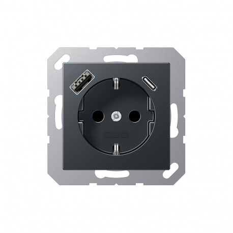 Jung SCHUKO-pistikupesa A1520-15CAANM USB-ga Typ AC