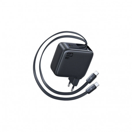 "EnerCore CJ21 Charger Retractable 3C 67W EU Black"