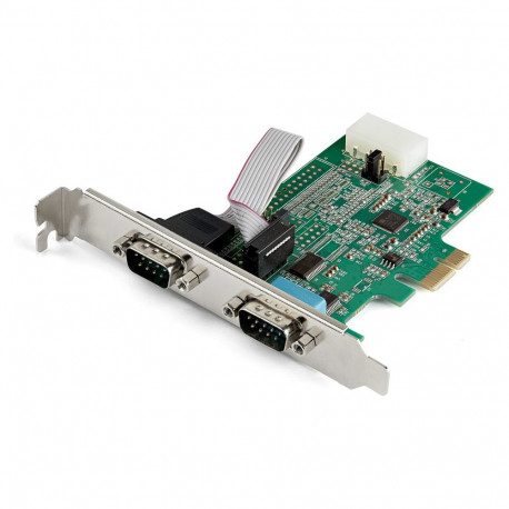 "2 Port PCI Express serielle Schnittstellenkarte - 16950 UART - 256-Byte-FIFO-Cache - Adapterkarte"