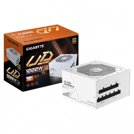 GIGABYTE toiteplokk UD1000GM PG5 V2 ICE ATX 1000W 80+ Gold PCIe5.1 ATX3.1 täielikult modulaarne