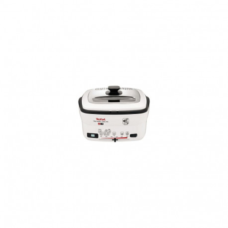 "Multifunktions-Fritteuse Versalio Deluxe 9-in-1 (wei/schwarz, 1.600 Watt, lbehlter 2 Liter, Timer)"
