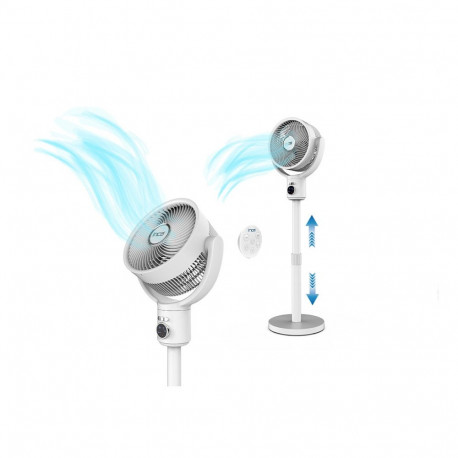INCA seisev ventilaator akuga BLDC-Motor 5-astmeline LED, valge