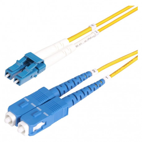 "STARTECH.COM 2m OS2 LWL Patchkabel LC zu SC UPC Singlemode Duplex 9/125um 10G Kabel LSZH Glasfaserk