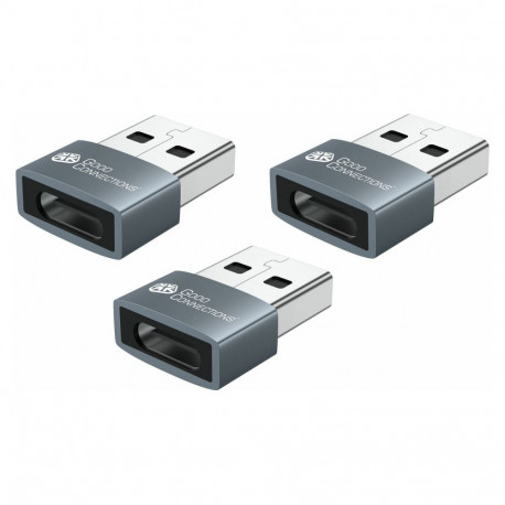 Good Connections USB2.0 adapter A-pistik USB-C-pesaga 3-osaline komplekt