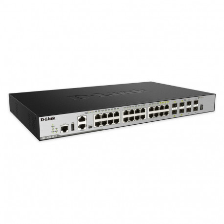D-Link lüliti DGS-3630-28TC/SI/E 28-pordine 3. taseme gigabit virnastatav