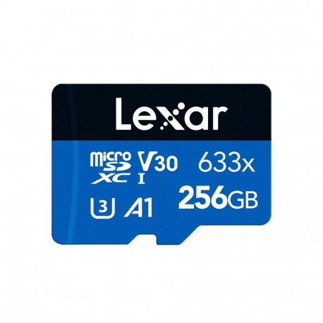 Memory Card - Lexar High-Performance 633x 256GB microSDXC, 100 MB/s, SD Adapter