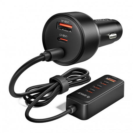 Orico ChargeClip 108W Car Charger 2x USB-A + 4x USB-C with Clip - Black
