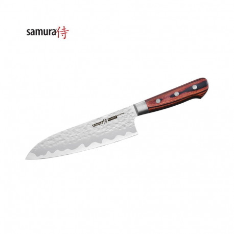 Samura santoku nuga Kaiju 180mm universaalne teratugiga AUS 8 haamerdatud jaapani terasest 58 HRC