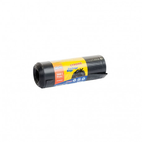 Garbage Bags Plasta, 140 L, 10 vnt, 40 µm, Black