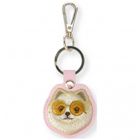 Etui Nimmy Glasses Cool and Cute Dog na lokalizator - różowe