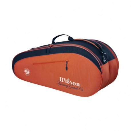 Torba tenisowa Wilson Roland Garros 2026 Team 6PK pomarańczowo-granatowa WR8053301001