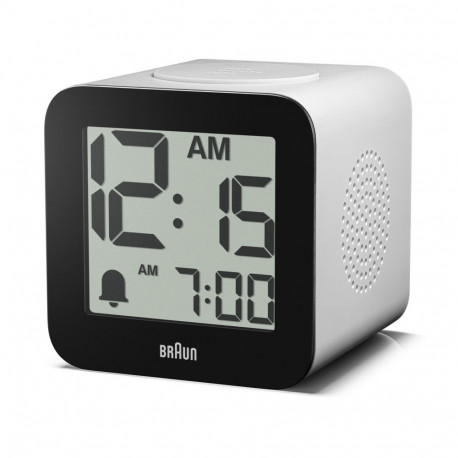 Braun BC 25 WP white Quartz Alarm Clock with Voice