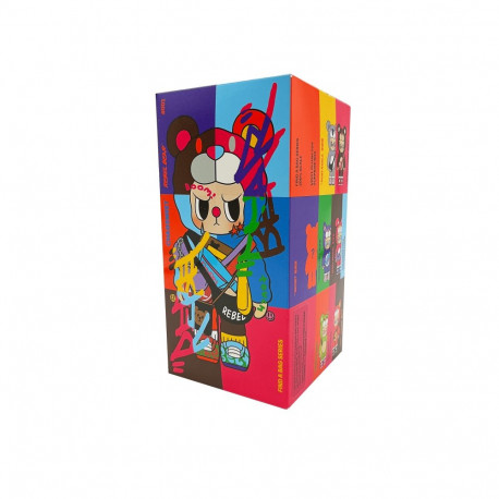 REBEL BEAR movable plush with bag, 18 cm