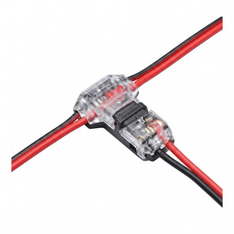 Synergy 21 LED-riba Easy Connect T-kujuline ühenduslüli 2-realine läbipaistev