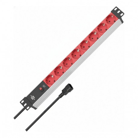 "Brennenstuhl Steckdosenleiste Alu-Line 48.3cm 8x 2m rot"