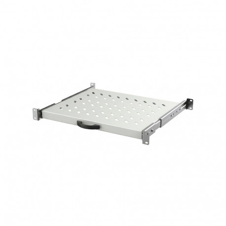 "EFB 19"" 1HE Fachboden ausziehbar, ET 608..812 mm, 30 kg, ST 800, RAL7035"