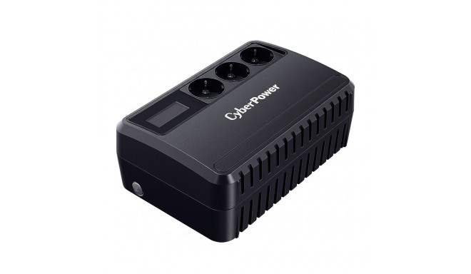 CyberPower ups BU Basic BU650EULCD 650VA 360W 3x Schuko-pistikupesa ja USB-ühendus