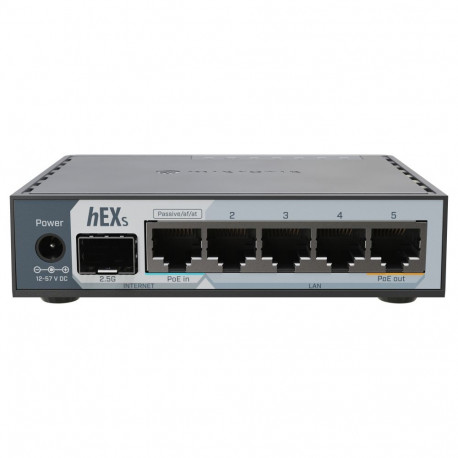 "MikroTik RouterBOARD E60iUGS, hEX S, 5x Gigabit, 1x 2.5G SFP, USB"