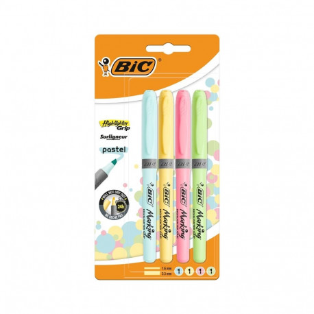 BIC HIGHLIGHTER GRIP PASTEL HIGHLIGHTER