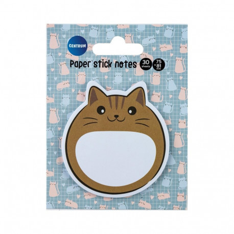 PAPER STICKY NOTES 30SH 75X81MM CUTE CAT
