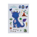 DECORATION STICKERS SET DINO 3 SHEETS