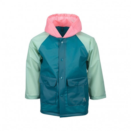 KIDS RAINJACKET POPPY PETROL 110