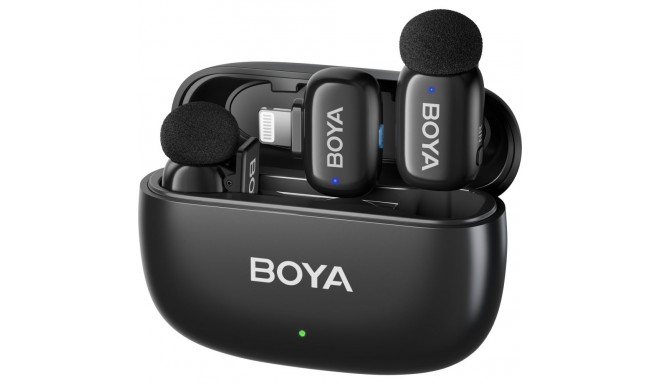 Boya mikrofonikomplekt Mini 15 2TX + 1RX, must
