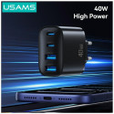 laadija T70 40W 2xUSB-A 2xUSB-C, must
