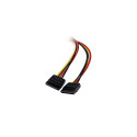 StarTech.com 12in LP4 to 2x SATA Power Y Cable Adapter