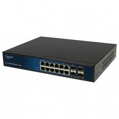 ALLNET täielikult hallatav Layer2+ kommutaator 16 porti • 12x GbE • PoE eelarve 130W • 8x PoE at • 4