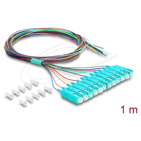 DELOCK optiline kaabel 12x SC-UPC simplex ST > 12x avatud kaabliots 1m