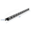 "DELOCK 19"" 0,5HE Panel L-Form 22mm mit Kabelbinderbef. Blck"