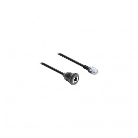"Delock Kabel RJ12 Stecker zu RJ12 Buchse zum Einbau 50 cm schwarz"