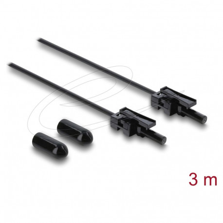 "Delock LWL POF Kunststoff Kabel HFBR 4532-4532Z Simplex Stecker zu Simplex Stecker 3 m"