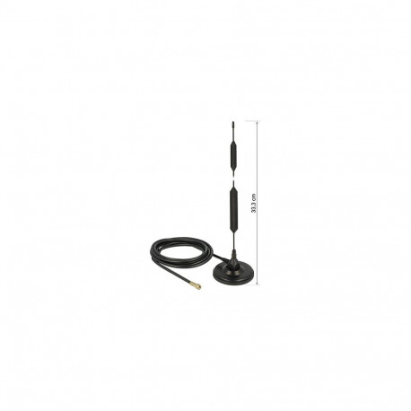 "DELOCK GSM Antenne SMA Stecker 5dBi starr omnidirektional mit magnetischem Standfus und Anschlusska