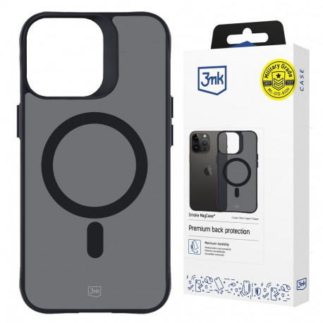 3mk Smoke MagCase with MagSafe for iPhone 15 Pro - Semi-transparent