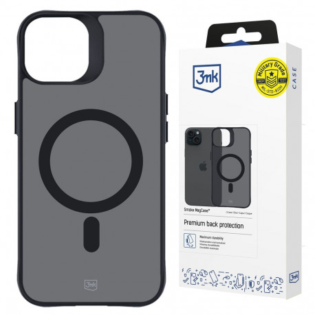 3mk Smoke MagCase with MagSafe for iPhone 15 Plus - semi-transparent