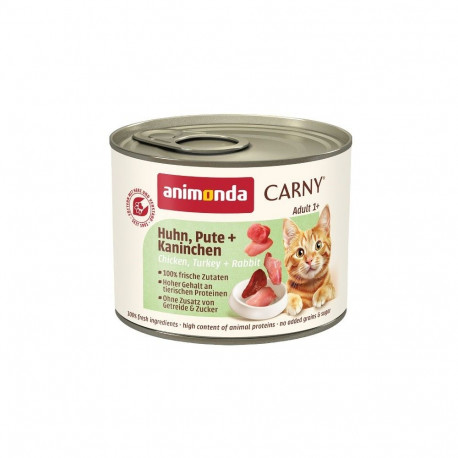 ANIMONDA Carny Adult kana, kalkun, küülik märg kassitoit 200g