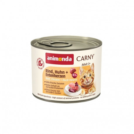 ANIMONDA Carny Adult Beef, chicken and duck hearts - wet cat food - 200g