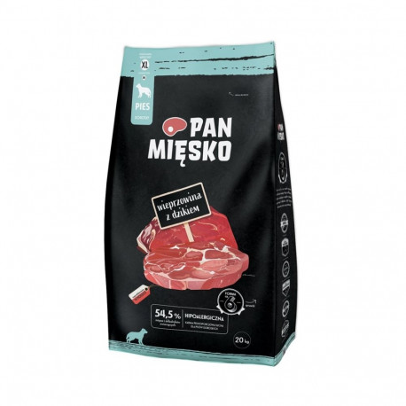 PAN MIĘSKO Pork with wild boar XL - dry dog food - 20kg