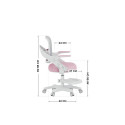 Fotel obrotowy Junior 4.3 Pink-Grey
