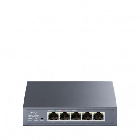 Cudy võrgulüliti HS105 5-port 3.0 L2 2.5G Ethernet (100/1000/2500) lihtsasti hallatav, must