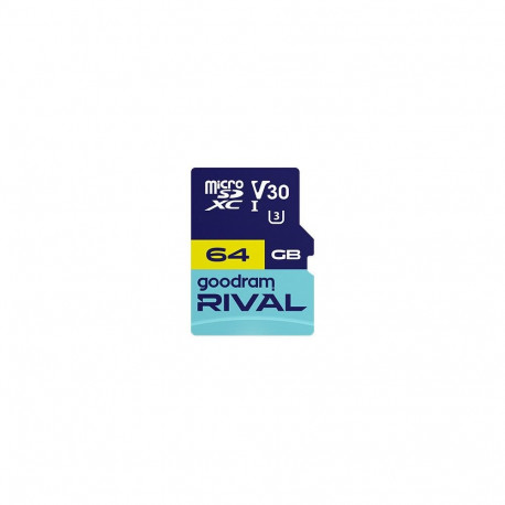 GOODRAM RIVAL M3AA 64 GB MicroSDXC V30 UHS-I U3 + adapter (GGSM3AA-0640R12)