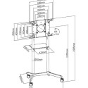 NS-M1250 WHITE floor stand 37-70'' 70KG 200x200-600x400