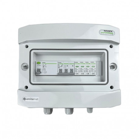 Switchgear attached AC Hermetic IP65 Surge Arrester Noark Type 2, 50A 3-F, RCD Type A 63A/300mA